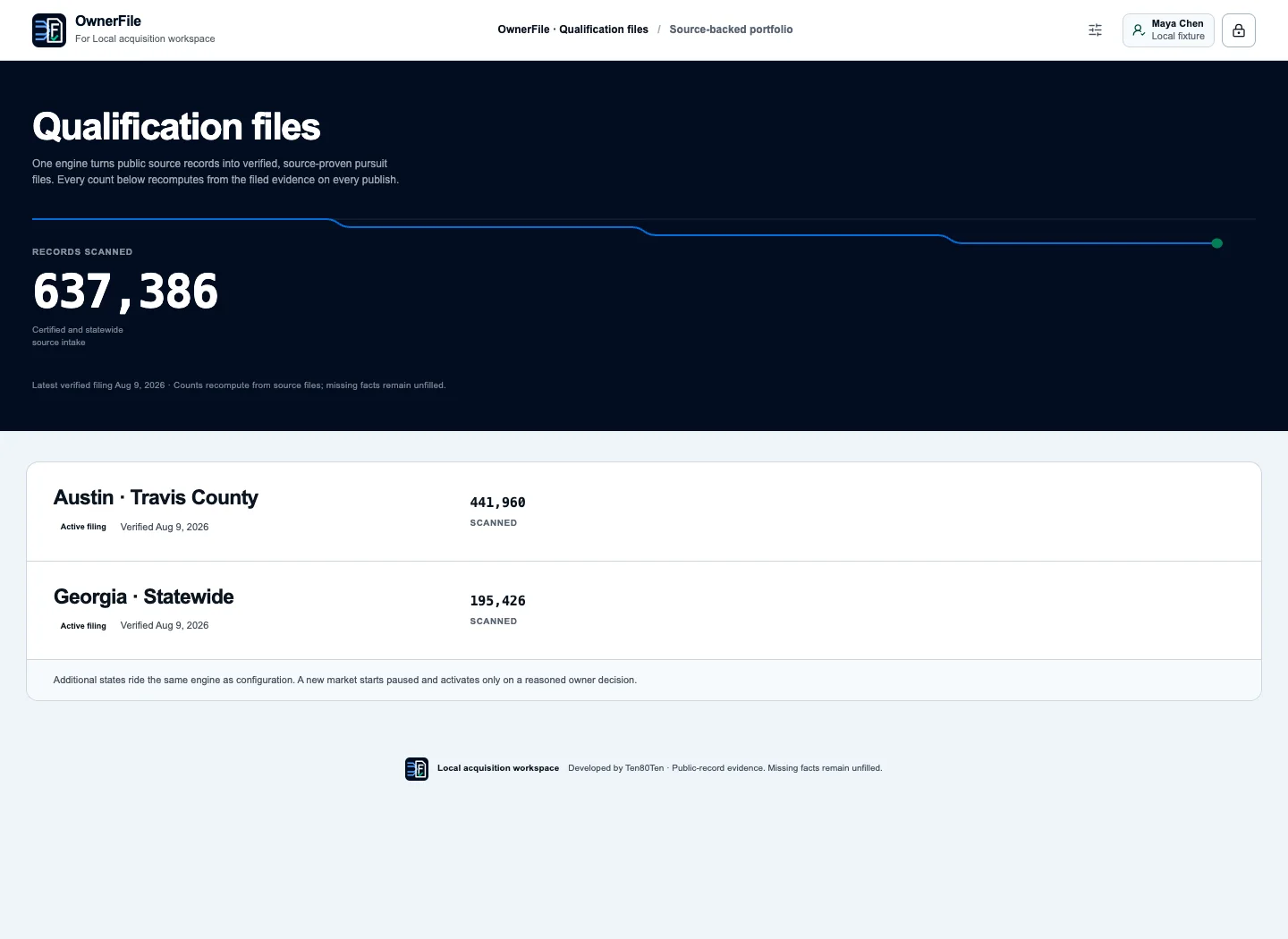 Live interface with identifying details replaced.